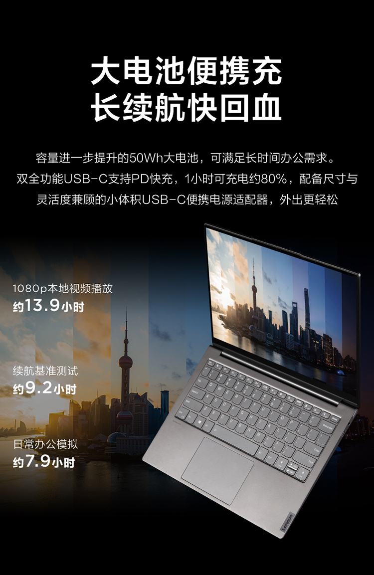 联想笔记本电脑 YOGA13s锐龙版 13.3英寸全面屏商务办公超轻薄本(R5-5600U 16G 512G 2.5K 低蓝光 护眼屏)