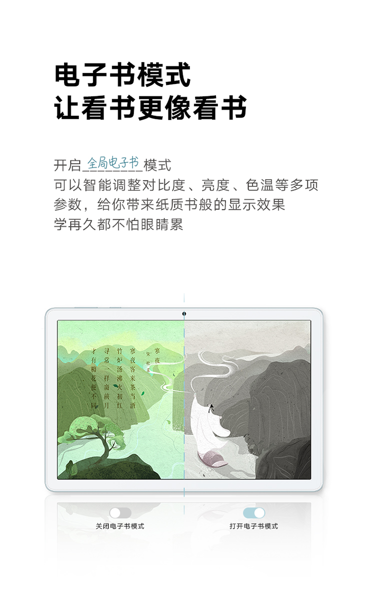 荣耀平板7 10.1英寸 128GB WiFi版 高PPI全面屏 双重护眼游戏智慧办公网课平板电脑