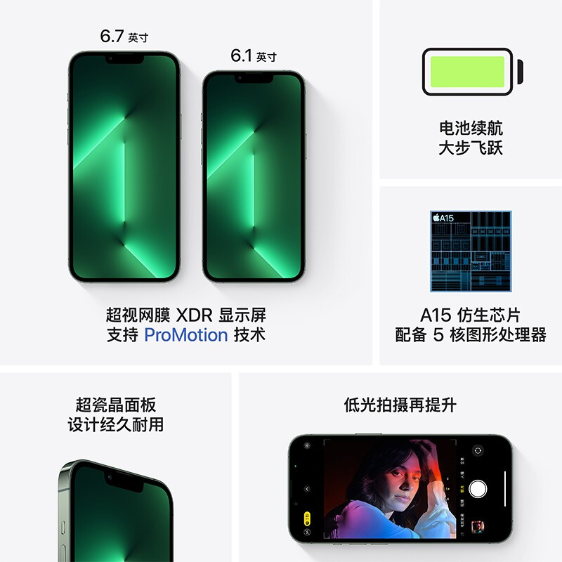 Apple iPhone 13 Pro (A2639) 128GB  支持移动联通电信5G 双卡双待手机