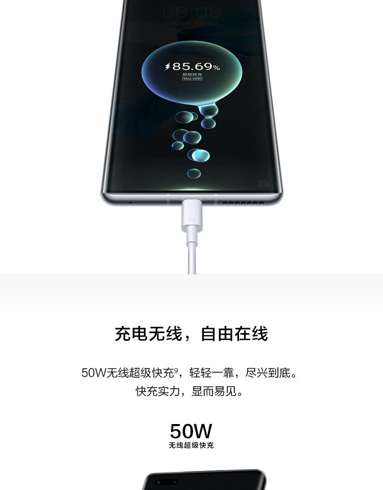 华为Mate40Pro 麒麟9000 SoC芯片 8GB+256GB 亮黑色 5G全网通手机（无充电器和数据线）