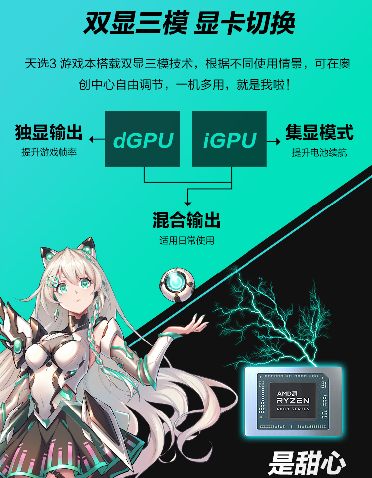 华硕天选3 锐龙版15.6英寸游戏本笔记本电脑(R7-6800H 16G 512G RTX3060 144Hz 100%sRGB高色域电竞屏)青